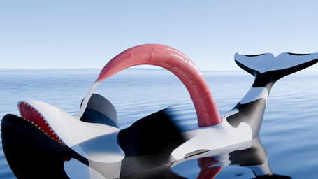 animal_genitalia animal_penis anus big_penis bodily_fluids cetacean_genitalia cetacean_penis cum cum_on_face cum_on_self ejaculation erection feral flippers genital_fluids genital_slit genitals huge_penis long_penis male medial_ring medial_ringed_tapering_penis multicolored_body penis pink_penis presenting red_eyes solo tail tapering_penis two_tone_body vein veiny_penis qubane orqa aquatic cetacean dolphin mammal oceanic_dolphin orca toothed_whale 16:9 3d_(artwork) absurd_res blender_(artwork) blender_cycles_(artwork) digital_media_(artwork) hi_res widescreen