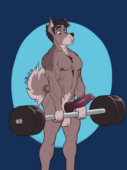 abs animal_genitalia animal_penis anthro balls biceps big_penis biped body_hair brown_eyes brown_hair canine_genitalia canine_penis casual_erection casual_nudity chest_hair countershading deadlift erection exercise fur genitals hair knot male multicolored_body multicolored_fur muscular muscular_male nipples nude nude_workout pecs penis simple_background solo standing transparent_background two_tone_body two_tone_fur weightlifting workout castbound russell_(castbound) canid canine canis domestic_dog mammal 2018 3:4 alpha_channel hi_res