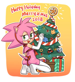 accessory anthro armwear bedroom_eyes biped blush breasts butt christmas_decorations christmas_lights christmas_ornament christmas_tree clothed clothing elbow_gloves electronics female gift gift_wrapped gloves green_eyes hair_accessory hairband half-closed_eyes handwear holidays kneeling legwear looking_at_viewer looking_back monitor narrowed_eyes open_mouth open_smile plant presenting presenting_hindquarters rear_view ribbons seductive skimpy smile solo star text thigh_highs tree under_boob sparkydb christmas classic_sonic_(universe) sega sonic_the_hedgehog_(series) amy_rose classic_amy_rose dr._eggman miles_prower sonic_the_hedgehog eulipotyphlan european_hedgehog hedgehog mammal 2018 absurd_res english_text hi_res