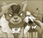 anthro anthro_pov bed black_border blood bodily_fluids border clothed clothing costume cum cum_inside death disembodied_head duo ejaculation first_person_view furniture fursuit fursuiter genital_fluids gore guts hotel_room male male/male male_pov open_belly organs partially_clothed reverse_blowjob slim emikochan max_neon oskar_(2ndvoice) bovid caprine human hybrid lizard mammal reptile scalie sheep