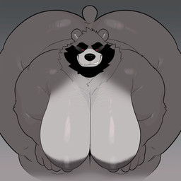 anthro big_breasts big_butt big_hands breasts butt huge_breasts huge_butt huge_hands huge_thighs hyper hyper_breasts hyper_butt hyper_hands hyper_thighs looking_at_viewer male moobs solo thick_thighs milkblend gruff_(milkblend) bear mammal 1:1 hi_res