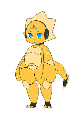 alternate_species anthro breasts cybernetics female machine simple_background solo sylverow0 deltarune undertale undertale_(series) alphys android animal_humanoid boss_monster_(undertale) bovid caprine cyborg humanoid mammal reptile robot robot_humanoid scalie absurd_res digital_media_(artwork) hi_res
