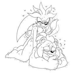 age_difference all_fours anal anal_penetration anthro anthro_on_anthro ass_up beard bite biting_lip blush bodily_fluids chest_tuft doggystyle duo ear_blush exclamation_point eyes_closed facial_hair fangs from_behind_position fur hair heart_symbol hug hugging_object hugging_pillow looking_pleasured looking_up male male/male male_penetrated male_penetrating male_penetrating_male mane muscular muscular_male older_male penetration pillow pillow_grab quills_(anatomy) sex size_difference small_dom_big_sub sweat sweatdrop sweaty_sex tail tail_motion tail_tuft tailwag teeth tremble_spikes tuft younger_dom_older_sub younger_male shenadical idw_publishing sega sonic_the_hedgehog_(comics) sonic_the_hedgehog_(idw) sonic_the_hedgehog_(series) silver_the_hedgehog smithy_the_lion eulipotyphlan felid hedgehog lion mammal pantherine hi_res monochrome