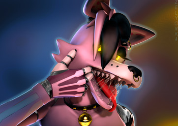 anthro bodily_fluids collar ear_piercing ear_ring facial_piercing female glowing glowing_eyes gold_(metal) hair looking_at_viewer machine neck_bell nose_piercing nose_ring open_mouth piercing pink_body red_tongue ring_piercing saliva saliva_string sharp_teeth short_hair solo teeth tongue tongue_out yellow_eyes zelyonka disembowell_(modeler) red-eye_(modeler) laura_(fox23space) canid canine fox mammal robot robot_anthro 3d_(artwork) digital_media_(artwork) hi_res source_filmmaker_(artwork)