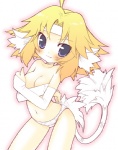 blonde_hair blue_eyes blush breast_squish breasts chibi clothed clothing female hair panties solo squish tail topless underwear unknown_artist atelier_(series) koei_tecmo mana_khemia nicole_mimi_tithel animal_humanoid cat_humanoid felid felid_humanoid feline feline_humanoid humanoid mammal mammal_humanoid