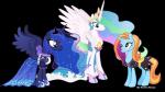 clothing dress feathered_wings feathers female feral group horn simple_background transparent_background wings vector-brony friendship_is_magic hasbro my_little_pony mythology princess_celestia_(mlp) princess_luna_(mlp) sassy_saddles_(mlp) equid equine mammal mythological_creature mythological_equine unicorn winged_unicorn 2015 absurd_res alpha_channel hi_res