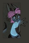 anthro black_eyes bottomwear clothed clothing denim denim_bottomwear denim_clothing female fully_clothed glowing glowing_hair grin hair jeans pants pink_hair smile solo teeth sonderjen aislin_(sonderjen) mammal 2023 animated short_playtime