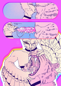 anthro beak beak_fetish beak_play beak_sex beakjob bodily_fluids cum cum_in_mouth cum_inside cum_on_face cum_on_penis deep_throat duo ejaculation fellatio finger_in_mouth genital_fluids genitals holding_mouth_open male male/male open_mouth oral oral_penetration penetration penile penis sex snowballing omnisexualotter avian barn_owl bird felid mammal owl pantherine tiger tyto tytonid absurd_res hi_res