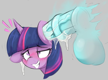 blush bodily_fluids cum disembodied_penis duo ear_penetration female feral genital_fluids genitals horn male penetration penile penile_penetration penis penis_in_ear simple_background smile czu friendship_is_magic hasbro my_little_pony mythology twilight_sparkle_(mlp) equid equine mammal mythological_creature mythological_equine unicorn
