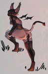 anthro bone clothing corset dressing female legwear lingerie nipple_piercing nipple_ring nipples piercing ring_piercing skull solo tights topwear transformation wings ahmes caracal caracal_(genus) demon felid feline mammal absurd_res hi_res