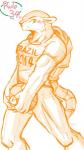 anthro ball barazoku blush bottomless clothed clothing convenient_censorship covering covering_crotch covering_self embarrassed heart_symbol holding_ball holding_object looking_at_viewer male mascot shirt soccer_ball solo text topwear lizaosan fifa fuleco armadillo mammal xenarthran 9:16 english_text hi_res monochrome sketch