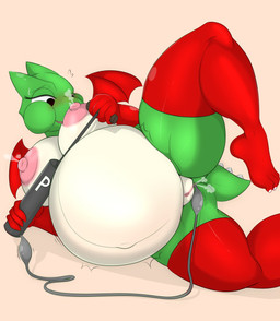air_inflation anal anal_inflation anthro areola belly belly_expansion belly_inflation bicycle_pump big_belly big_breasts big_nipples breast_expansion breasts clothing expansion female genitals hose hose_in_butt hose_inflation huge_belly huge_breasts huge_nipples inflation leaking_air legwear nipples penetration puffy_areola puffy_nipples pump simple_background solo stockings tail thick_thighs vulva wings dragonfron bandai_namco dig_dug mythology fyra_(dragonfron) dragon fygar mythological_creature mythological_scalie reptile scalie digital_media_(artwork) hi_res