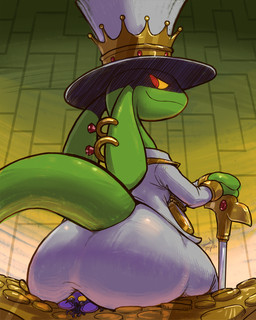 anthro big_butt body_worship butt butt_sniffing butt_worship clothing coin duo ear_piercing ear_ring facesitting formal_clothing gold_(metal) gold_coin hat headgear headwear long_ears male male/male micro piercing ring_piercing sitting sitting_on_another size_difference smelly smelly_butt smile smirk smug sniffing top_hat nommz kings_of_hell ankou_(nommz) mammon_(kings_of_hell) demon goblin imp mammal mouse murid murine rodent 4:5 hi_res
