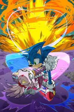 anthro battle_damage combo_move contrail duo explosion eye_contact female finishing_move fire hair hand_holding hand_on_back heart_symbol hero looking_at_another male male/female ponytail princess romantic romantic_couple royalty smile super_speed ben_bates sega sonic_the_hedgehog_(series) blaze_the_cat sonic_the_hedgehog domestic_cat eulipotyphlan felid feline felis hedgehog mammal 2:3
