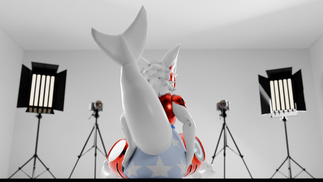 anthro big_diaper clean_diaper clothed clothing diaper diaper_fetish fur groping_diaper hand_on_diaper machine male night photo_shoot shark_tail solo studio_lights tail touching_diaper wearing_diaper white_body white_fur xela_strawberry protogen 16:9 3d_(artwork) absurd_res digital_media_(artwork) hi_res widescreen