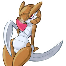 ambiguous_gender blade_arm blush bodily_fluids brown_body chest_spike featureless_crotch mantis_arms musk solo spikes spikes_(anatomy) steam sweat sweaty_legs sweaty_thighs thick_thighs white_body wide_hips anonymous_artist nintendo pokemon pokemon_infinite_fusion fossil_pokemon gardevoir generation_1_pokemon generation_3_pokemon humanoid hybrid_pokemon kabutops pokemon_(species) source_request