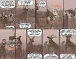 bestiality disguise female feral fight horn human_on_feral humor interspecies male male/female male_on_feral profanity sex text oglaf deer human mammal comic english_text