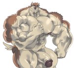 5_fingers anthro balls big_balls big_muscles big_penis black_glans black_nipples black_nose brown_body brown_fur ear_piercing ear_ring eyebrows facial_piercing fingers flexing fur genitals glans huge_balls huge_muscles huge_penis humanoid_hands hyper hyper_muscles male muscular muscular_anthro muscular_male nipples nose_piercing nose_ring nude penis piercing ring_piercing simple_background smile solo standing tan_body tan_fur tan_penis thick_eyebrows thick_penis white_background remert sori_(ara_chibi) canid canine canis mammal wolf 2020 hi_res