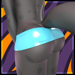 big_butt bottomwear butt butt_jiggle butt_shot butt_slap clothed clothing female glistening glistening_bottomwear glistening_clothing hand_print jiggling rear_view simple_background slap solo spanking spots topless shaade zephyr_(zephyr_the_yeen) hyena mammal spotted_hyena 1:1 3d_(artwork) 3d_animation animated digital_media_(artwork) low_res
