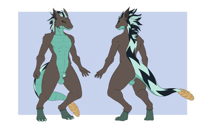 animal_genitalia animal_penis anthro backsack balls butt digitigrade fur fur_and_scales genitals male male_anthro nude penis simple_background solo tail leofwulf fallout microsoft haze_(overgrown_lizards) canid canine canis coyote mammal night_stalker_(fallout) pit_viper rattlesnake reptile scalie snake viper absurd_res hi_res model_sheet