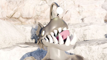 anthro big_breasts breasts duo female female/female nipples nude size_difference swallowing tongue unwilling_prey vore badname_(artist) nintendo pokemon anglerfish fish generation_5_pokemon marine pokemon_(species) serperior 16:9 3d_(artwork) 3d_animation animated blender_(artwork) digital_media_(artwork) hi_res no_sound webm widescreen