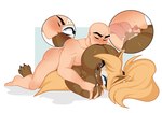 accessory anthro arched_back areola bald big_breasts biped blonde_hair blue_eyes blush blush_lines blushing_profusely breastfeeding breasts brown_body brown_fur claws clenched_teeth dominant dominant_human dominant_male double_breastfeeding erect_nipples eyes_closed female female_on_bottom fur hair hair_accessory hair_tie hand_holding huge_breasts human_dominating_anthro human_on_anthro internal interspecies licking long_hair looking_pleasured lying_on_ground male male/female male_dominating_female male_on_top nipple_fetish nipple_lick nipple_play nipples nude nude_female nude_male on_bottom on_ground on_top one_eye_closed paws pinned pinned_to_ground pleasured_female ponytail questionable_consent saliva_on_nipples simple_background submissive submissive_anthro submissive_female suckling surprise_kiss teeth toe_claws tongue yellow_body yellow_fur cand1tty idw_publishing sega sonic_the_hedgehog_(comics) sonic_the_hedgehog_(idw) sonic_the_hedgehog_(series) whisper_the_wolf canid canine canis human mammal wolf hi_res