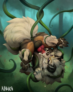 anal anal_penetration animal_genitalia animal_penis anus autofellatio balls bodily_fluids butt canine_genitalia canine_penis claws cum cum_drip cum_in_mouth cum_in_own_mouth cum_in_self cum_inside cum_on_face cum_on_own_face cum_on_self cum_while_penetrated digitigrade dripping erection feral fluffy fluffy_tail forest genital_fluids genitals horn knot male masturbation oral oral_masturbation pawpads paws penetration penile penile_masturbation penis plant restrained solo tail tentacle_around_arm tentacle_around_leg tentacle_around_neck tentacle_around_tail tentacle_in_ass tentacle_penetration tentacles tree nawka nintendo pokemon panzer_(williamca) arcanine canid canine generation_1_pokemon mammal pokemon_(species) 2021 4:5 hi_res