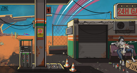 alcohol anthro bag balls beer beverage big_balls bodily_fluids cactus clothing cum cumshot cyberpunk desert dirty dirty_clothing ejaculation exhibitionism furniture gas_station genital_fluids genitals male masturbation mechanic musk musk_cloud neon_sign on_sofa orgasm planet_rings plant public rust science_fiction sign sitting sitting_on_sofa smegma sofa solo spread_legs spreading sweat sweatdrop trash trash_bag mrramone canid canine canis domestic_dog mammal absurd_res hi_res