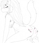 anthro bee_sting blush breasts butt female group hair kneeling nude pain side_view solo_focus sting tail mahasano arthropod bee canid canine canis hymenopteran insect mammal wolf digital_drawing_(artwork) digital_media_(artwork) portrait three-quarter_portrait