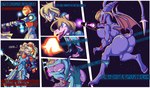 anthro arm_cannon armor blonde_hair blue_eyes breast_expansion breasts breath_powers butt butt_expansion elemental_manipulation expansion female fire fire_breathing fire_manipulation glowing glowing_eyes growth hair human_to_anthro machine membrane_(anatomy) membranous_wings power_armor purple_body simple_background smile solo species_transformation surprise tail tail_growth text transformation transformation_sequence wing_growth wings zero_suit creamyowl metroid nintendo samus_aran human mammal ridleymorph space_dragon_(metroid) 2022 comic english_text hi_res