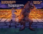 anthro city dialogue duo hooves male police sitting size_difference text kiddie_jukes dreamworks madagascar_(series) marty_(madagascar) police_horse_(madagascar) equid equine horse mammal zebra absurd_res english_text hi_res