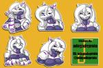 anthro cybernetics female frown hair machine sharp_teeth smile sticker teeth white_hair adagadeprata icyfoxy cyborg fish marine shark