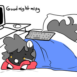 bed bedding blanket computer_monitor computer_mouse desk ear_markings facial_markings feral fur furniture grey_body grey_fur grey_hair grey_tail hair head_markings keyboard markings multicolored_body multicolored_fur on_bed pillow simple_background solo table tail text toony two_tone_body two_tone_fur under_covers white_body white_fur mt equid equine mammal zebra 1:1 2014 english_text low_res meme