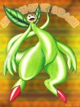 breasts female flower genitals green_body leaf non-mammal_breasts plant pussy small_breasts solo sunflower tail wide_hips wings raptorsr bandai_namco digimon digimon_(species) elemental_creature flora_fauna sunflowmon 2008