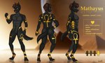 anthro athletic brown_hair claws egyptian gold_claws gold_markings gold_pawpads hair male markings muscular nude solo sport standing tattoo yellow_eyes zhadart egyptian_mythology middle_eastern_mythology mythology anubis anubian_jackal canid canine canis deity jackal mammal digital_media_(artwork) hi_res model_sheet shaded