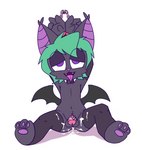 ahegao anthro armwear bdsm bodily_fluids bondage bound chastity_cage chastity_device choker clothing cuff_(restraint) cum cum_in_ass cum_inside fangs femboy genital_fluids jewelry legwear lock looking_pleasured male membrane_(anatomy) membranous_wings necklace padlock pawpads paws pink_chastity_cage restraints solo teeth tongue tongue_out wings mocho4266 hakim_(tdfoxoo) bat mammal hi_res