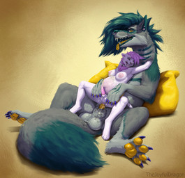 anal anal_knotting anal_penetration animal_genitalia animal_penis anthro anthro_on_feral anthro_penetrated balls bestiality big_penis bodily_fluids breasts canine_genitalia canine_penis collar duo ear_piercing ear_ring erection facial_piercing feet feline_genitalia feline_penis feral feral_penetrating feral_penetrating_anthro fur genital_fluids genitals golden_shower gynomorph gynomorph/gynomorph gynomorph_on_feral gynomorph_penetrated gynomorph_penetrating gynomorph_penetrating_gynomorph gynomorph_penetrating_intersex intersex intersex/intersex intersex_on_feral intersex_penetrated intersex_penetrating intersex_penetrating_gynomorph intersex_penetrating_intersex interspecies jewelry knot knot_root knotted_penis knotting large_penetration nose_piercing nose_ring paws peeing peeing_on_self penetration penile penile_penetration penis penis_in_ass piercing ring_piercing sex sheath tail urine urine_on_self watersports thejoyfuldragon kassandra_branwen canid canine canis domestic_dog felid feline lion mammal pantherine wolf hi_res trans_(lore) trans_woman_(lore)