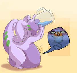 after_vore belly big_belly duo female feral inflation inside_stomach internal larger_feral liquid_inflation organs overweight short_legs simple_background size_difference smaller_feral stomach vore water water_inflation dweet-tea nintendo pokemon dedenne generation_6_pokemon goodra pokemon_(species) 2019