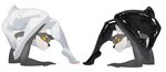 anthro backbend bodysuit bulge clothing contortionism duo flexible fur grey_body grey_fur latex male skinsuit tight_clothing yellow_eyes cxcxxcxxxx canid canine canis mammal wolf absurd_res hi_res