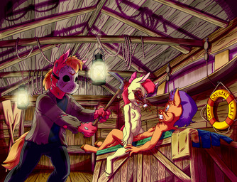 accessory anthro areola biped blood blood_on_face blue_hair bodily_fluids bottomwear bow_ribbon breasts child_murder clenched_teeth clothed clothed_male clothing cosplay cowgirl_position crossover_cosplay detailed_background duo female female_penetrated from_front_position genital_fluids gore hair hair_accessory hair_bow hair_ribbon hockey_mask holding_pickaxe hooves inside killing looking_at_another male male/female male_penetrating male_penetrating_female mask mutilation nipples nude nude_female nude_male on_bottom on_top open_mouth orange_body pants penetration penile penile_penetration penis_in_vagina red_body red_hair ribbons scared sex shirt short_hair small_breasts sports_mask sportswear standing teeth tongue topwear unguligrade vaginal vaginal_fluids vaginal_penetration yellow_body young young_anthro young_female young_male young_on_young zooshi friday_the_13th_(series) friendship_is_magic hasbro my_little_pony apple_bloom_(mlp) big_macintosh_(mlp) jason_voorhees tender_taps_(mlp) equid equine horse mammal pony 2025 absurd_res crossover hi_res brother_(lore) brother_and_sister_(lore) sibling_(lore) sister_(lore)