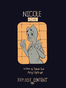 ambiguous_fluids anthro female fluid_on_face gesture hand_gesture solo suggestive tongue tongue_out v_sign whiskers ev_bright cartoon_network the_amazing_world_of_gumball nicole_watterson domestic_cat felid feline felis mammal 3:4 absurd_res cover cover_art cover_page credits hi_res restricted_palette