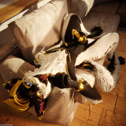 animal_genitalia animal_penis anthro anthro_on_anthro balls biped black_body black_fur bodily_fluids canine_genitalia canine_penis claws clothing cum cum_drip cum_dripping_from_penis cum_on_penis depth_of_field dripping ejaculation erection fur furniture genital_fluids genitals gold_(metal) gold_penis golden_body hair inside knot living_room looking_at_viewer lying lying_on_sofa male masturbation multicolored_body nude on_back on_sofa open_mouth penis reflection saliva saliva_on_tongue slim slim_anthro slim_male slim_sub sofa solo submissive submissive_male tail teasing teasing_viewer teeth tongue tongue_out white_body white_fur yellow_body yellow_fur dragonplayer lupicane canid canine canis fox mammal rexouium 1:1 3d_(artwork) absurd_res blender_(artwork) blender_cycles_(artwork) digital_media_(artwork) hi_res