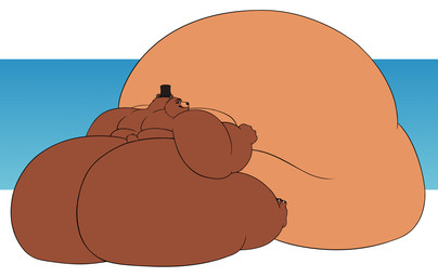 5_toes anthro belly big_belly big_butt big_moobs black_eyebrows black_nose black_pawpads blue_eyes butt clothing eyebrows feet hat headgear headwear huge_belly huge_butt huge_moobs hyper hyper_belly hyper_butt hyper_moobs immobile male moobs morbidly_obese morbidly_obese_anthro morbidly_obese_male obese obese_anthro obese_male overweight overweight_anthro overweight_male pawpads sitting solo tail toes top_hat blojack_(artist) five_nights_at_freddy's scottgames freddy_(fnaf) bear mammal hi_res