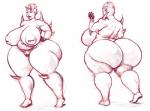 big_breasts breasts curvy_figure female genitals hair horn huge_breasts nipple_piercing nipples not_furry overweight overweight_female overweight_humanoid piercing pussy smile solo standing thick_thighs voluptuous audiophilekitsune humanoid orc sketch