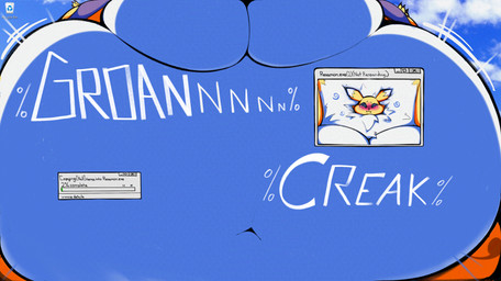 anthro belly belly_expansion big_belly big_breasts blue_sky breast_expansion breasts digital_inflation expansion female fur huge_belly huge_breasts hyper hyper_belly inflation obese overweight sky solo text user_interface weight_gain yellow_body yellow_fur smokey_blokey bandai_namco digimon canid digimon_(species) mammal renamon 2025 absurd_res adversarial_noise hi_res