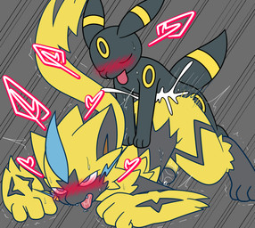 3_fingers 3_toes anal anal_penetration anthro anthro_on_feral anthro_penetrated arm_markings ass_up bestiality biped black_body black_fur black_glans black_markings black_tail blue_whiskers blush blush_lines blushing_profusely bodily_fluids cheek_tuft cum cum_in_ass cum_inside cum_splatter dripping drooling duo ear_markings erection eyes_closed facial_markings facial_tuft fangs feet feral feral_penetrating feral_penetrating_anthro fingers forehead_markings foreskin from_behind_position fur genital_fluids genitals glans grey_background head_markings heart_symbol humanoid_genitalia humanoid_penis larger_anthro larger_male larger_sub leg_markings looking_pleasured male male/male male_anthro male_feral male_penetrated male_penetrating male_penetrating_anthro male_penetrating_male markings motion_lines multicolored_body multicolored_fur nude nude_anthro nude_male obscured_penetration open_mouth penetration penile penile_penetration penis penis_in_ass precum precum_drip quadruped retracted_foreskin saliva sex shaking simple_background size_difference smaller_feral smaller_male submissive sweat sweaty_face tail tail_markings teeth thigh_markings toes tongue tongue_out tremble_spikes trembling tuft whiskers yellow_body yellow_fur yellow_markings yellow_penis yellow_tail 00freeze00 nintendo pokemon canid eeveelution felid generation_2_pokemon generation_7_pokemon legendary_pokemon mammal pokemon_(species) umbreon zeraora 2026 digital_drawing_(artwork) digital_media_(artwork) hi_res