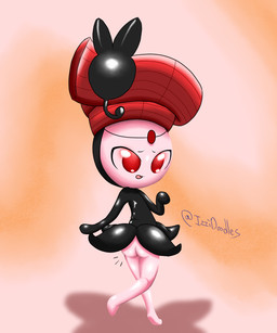 anthro butt clothed clothing dress feet female forehead_gem gem looking_back musical_note musical_symbol red_eyes sheet_music simple_background simple_hands small_feet solo symbol upskirt white_body izzipurrito nintendo pokemon generation_5_pokemon humanoid legendary_pokemon meloetta meloetta_(pirouette_form) pokemon_(species) 5:6 absurd_res hi_res