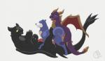 2014 anal anal_penetration black_eyes black_skin blue_fur claws crossover cum cum_in_ass cum_inside dragon eyes_closed feral feral_on_feral fur gay group group_sex how_to_train_your_dragon male metalfox night_fury penetration penis plain_background purple_skin sex spyro spyro_the_dragon tapering_penis teeth threesome tongue tongue_out toothless train_position video_games weed_(character) western_dragon white_background white_fur
Rating: Explicit
Score: 13
User: Lizardite
Date: April 04, 2014