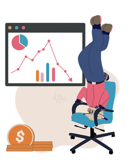 ambiguous_gender bar_graph belt belt_buckle blonde_hair blue_bottomwear blue_chair blue_clothing blue_pants bottomwear buckle chair chart clothing coin corporate_memphis dot_eyes ear_tuft facial_tuft fur furniture hair line_graph nub_tail office_chair osha_violation pants pie_chart pink_clothing pink_nose pink_shirt pink_topwear shirt simple_background simple_eyes solo tan_body tan_fur topwear tuft upside_down fauchsil jamie_(fauchsil) canada_lynx felid feline lynx mammal flat_colors hi_res nonbinary_(lore)