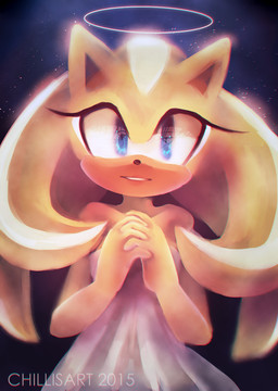 alternate_species anthro blue_eyes clothing dress eyelashes female fur furrification halo solo white_body white_clothing white_dress white_fur yellow_body yellow_fur spacecolonie sega sonic_the_hedgehog_(series) maria_robotnik maria_the_hedgehog eulipotyphlan hedgehog mammal 2015 hi_res portrait